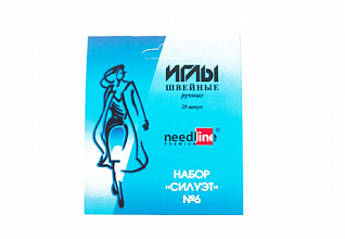 Набор швейных ручных игл №6 "Силуэт" никелированных